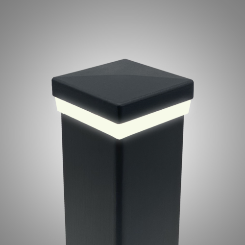 Torpfostenbeleuchtung leuchtend schwarzer Hintergrund