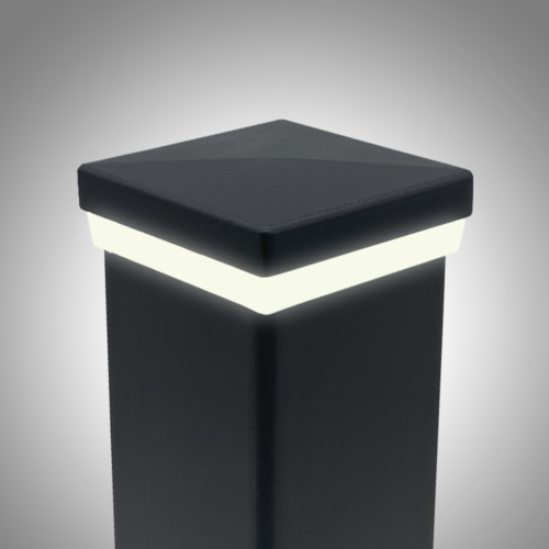 Torpfostenbeleuchtung leuchtend grauem Hintergrund