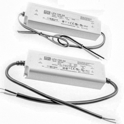 zwei Trafos mit offenem Anfang und Ende für LED Zaunbeleuchtung